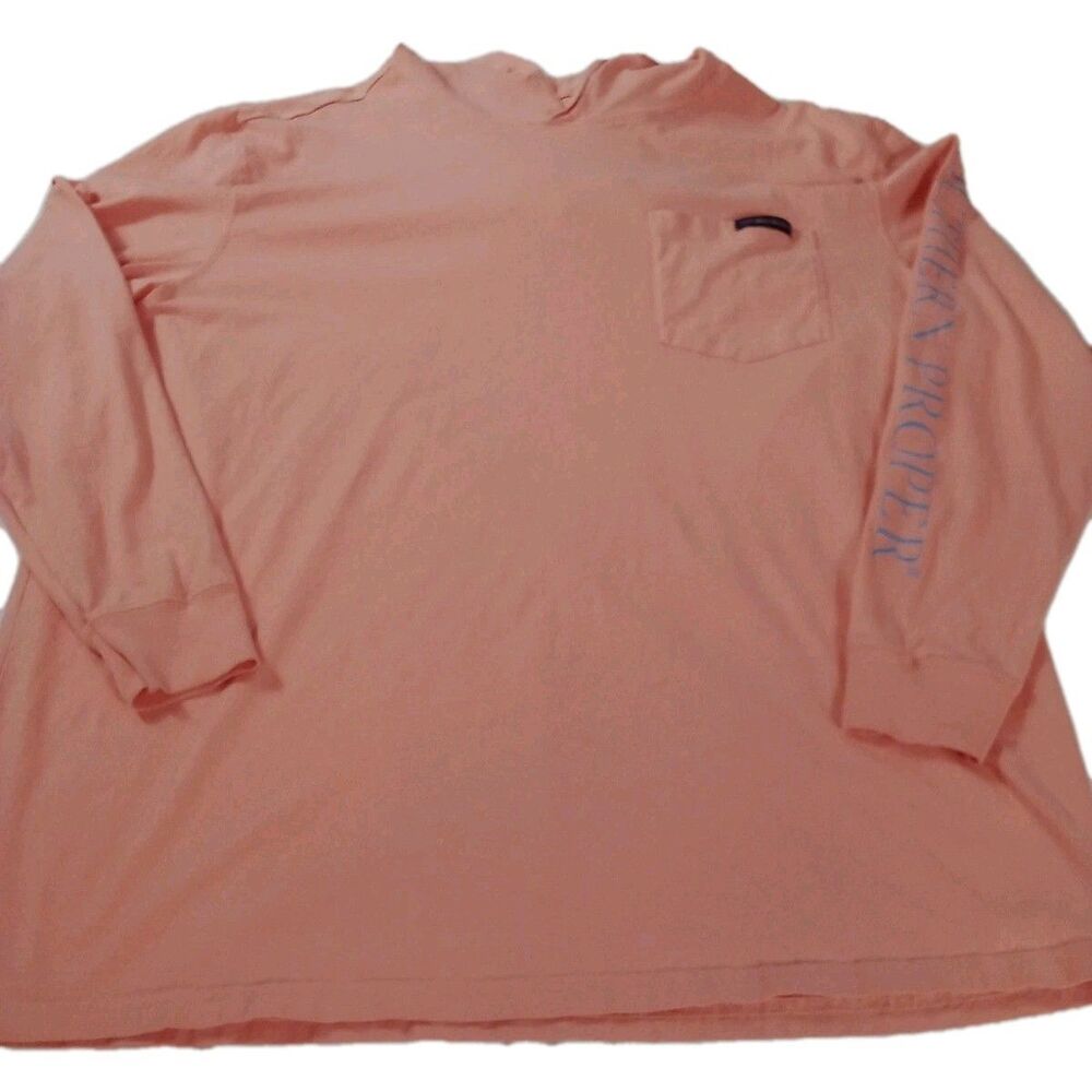 Men's /Womens Southern Proper Peach Long Sleeve Hooded Lightweight Shirt Size XL